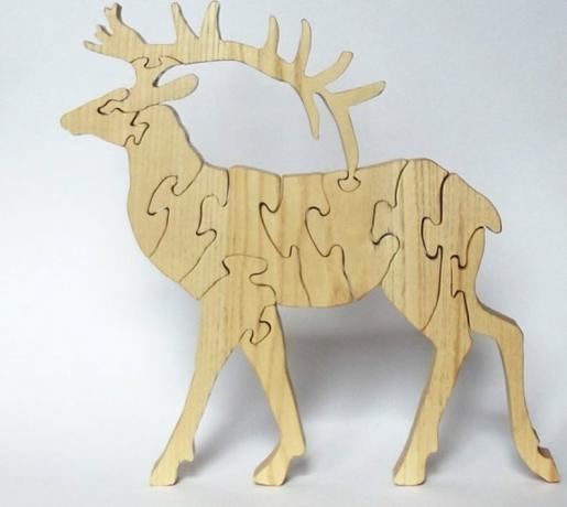 16 mm tahta kül yapılmış "geyik", Bulmaca.