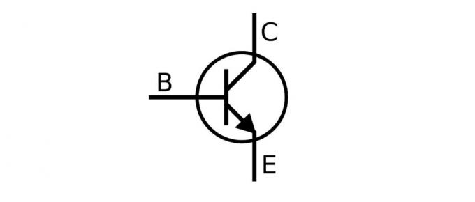 devredeki transistörün Grafik sembolü