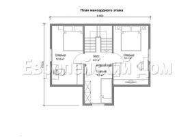 82 m2 İlginç polutoraetazhny üç yatak odalı ev alanı