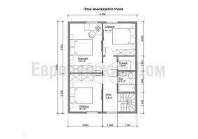 Konforlu bir yaşam için her şeye sahiptir Avrupa Evi 6x8