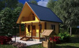 Pratik ve aileler için ekonomik kompakt iki katlı evin uygun 6x6